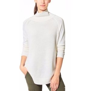 ATHLETA Ravine Ivory Ribbed Knit Tunic Sweater